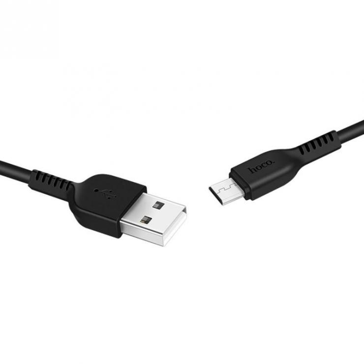 Кабель USB - микро USB HOCO X20, 3.0м, круглый, 2.1A, силикон, цвет: чёрный                                                                 , шт