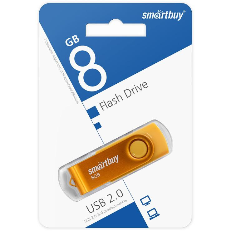 USB накопитель SmartBuy 8GB Twist Yellow, шт