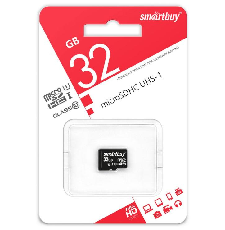 Карта памяти micro SDHC Smart Buy 32GB Class10 без ад, шт