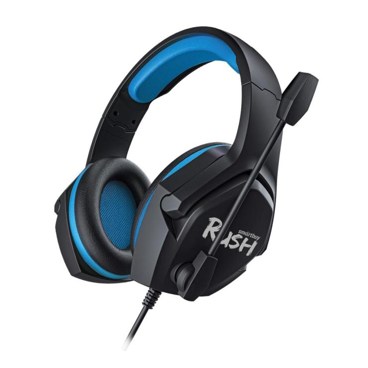 Игровая гарнитура Smartbuy RUSH ASPID, 40мм, переходник для ПК,  черн/син(SBHG-9730), шт