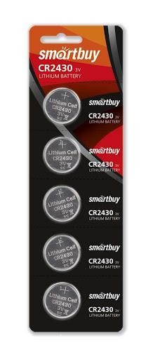 Литиевый элемент питания Smartbuy CR2430/5B (100/2, шт
