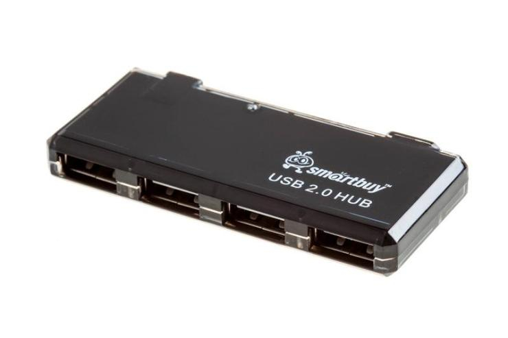USB 2.0 Хаб Smartbuy 6110, 4 порта, черный (SBHA-6110-K)                                                                                                            , шт