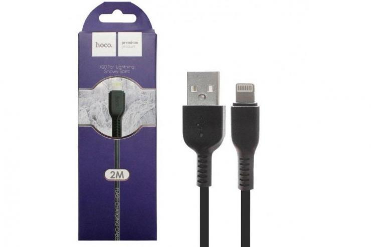 Кабель USB - Type-C HOCO X20, 3.0м, круглый, 3.0A, силикон, цвет: чёрный                                                                                                , шт