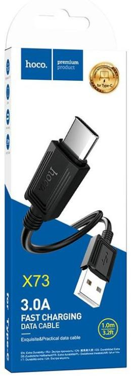 Кабель USB - Type-C HOCO X73 Sunway, 1.0м, 3.0A, цвет: чёрный, шт