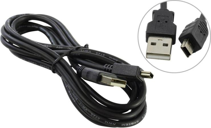 Кабель Smartbuy USB2.0 A--> mini B 5P 1,8 m (K-640-200), шт