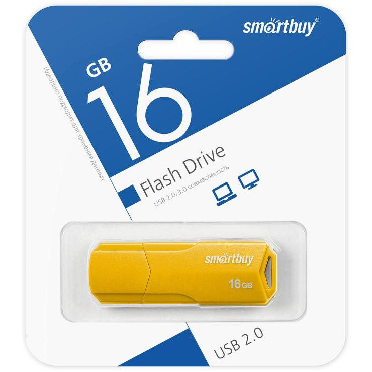USB накопитель SmartBuy 16GB CLUE Yellow (SB16GBCLU-Y), шт