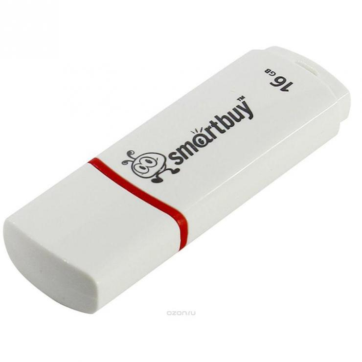 Флеш-накопитель 16Gb SmartBuy Crown, USB 2.0, белы, шт