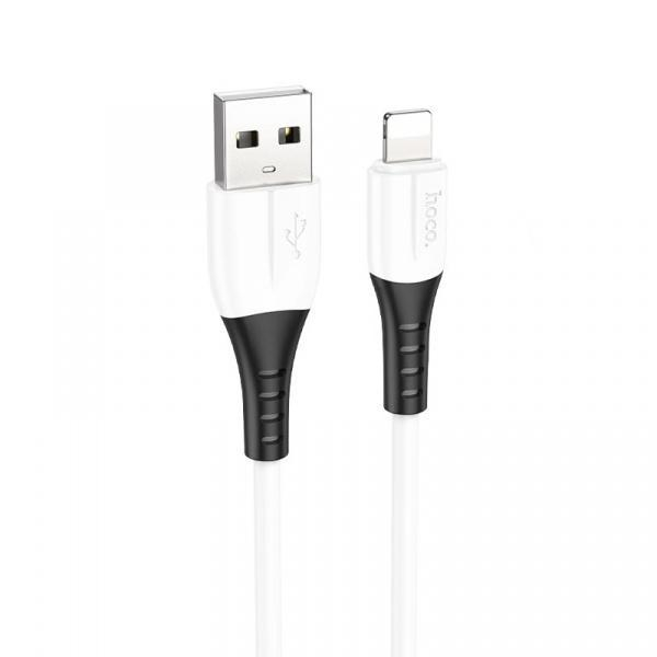 Кабель USB - 8 pin HOCO X82, 1.0м, 2.4A, цвет: белый, шт