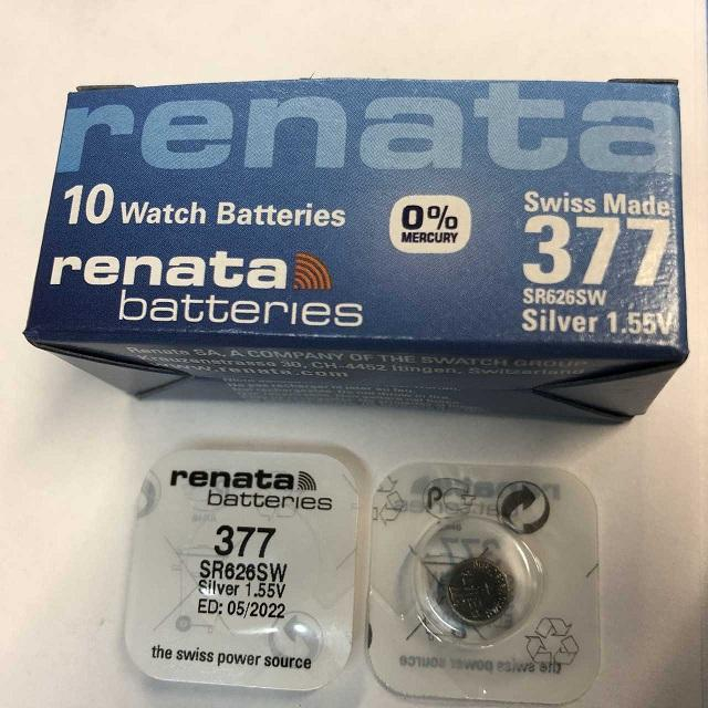 Батарейка Renata 377-10Box Watch, 1.55В, (10/100)                                                                                                                               , шт