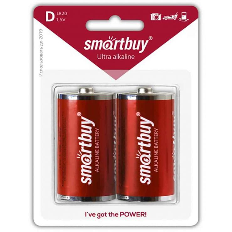 Батарейка алкалиновая Smartbuy LR20/2B (12/96) (SB, шт