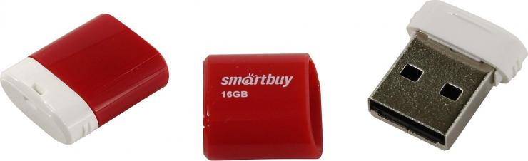 USB накопитель Smartbuy 16GB LARA Red (SB16GBLARA-R)                                                                                                            , шт