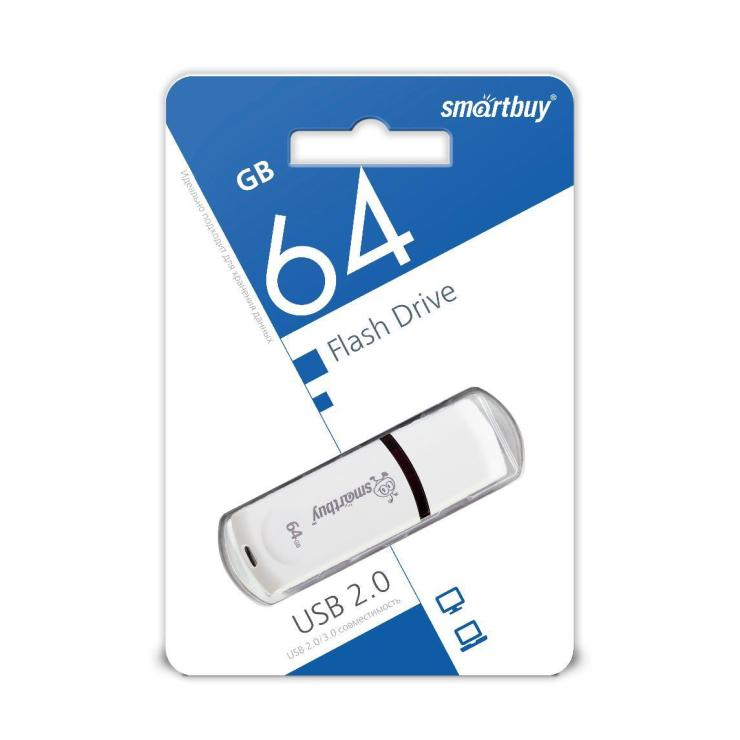 USB накопитель Smartbuy 64GB Paean White (SB64GBPN-W), шт