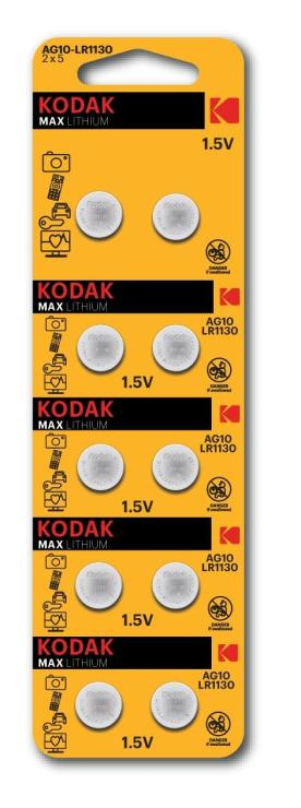 Kodak AG10 (389) LR1130, LR54 (10/100) Элемент питания, шт