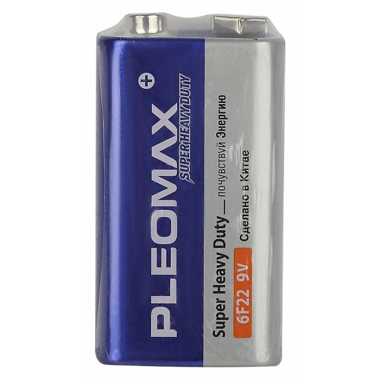Батарейки Pleomax 6F22-1S SUPER HEAVY DUTY Zinc (10, шт