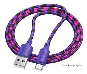 Кабель USB - Type-C HOCO X116, 1.0м, 3A, цвет: фиолетовый, шт