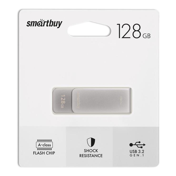 USB 3.0/3.2 Gen.1 накопитель Smartbuy 128GB M1 Metal Grey (SB128GM1G), шт