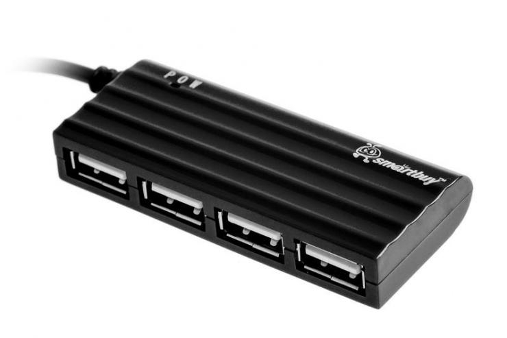 USB 2.0 Xaб Smartbuy 6810, 4 порта, черный (SBHA-6810-K)                                                                                                            , шт