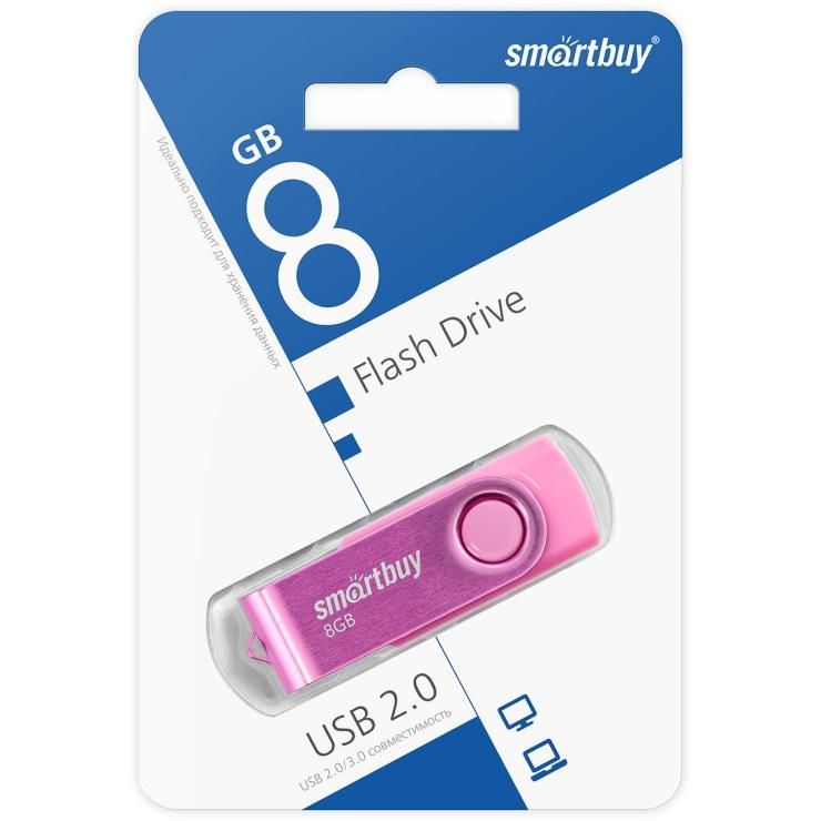 USB накопитель SmartBuy 8GB Twist Pink (SB008GB2TWP), шт