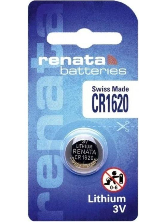 Батарейка Renata CR1620-1BL Lithium, 3В, (1/10), шт