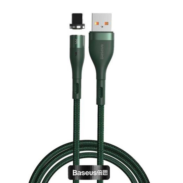Кабель USB - 8 pin Baseus CALXC-K06 Zinc Magnetic, 1.0м, 2.4A, цвет: зелёный, шт