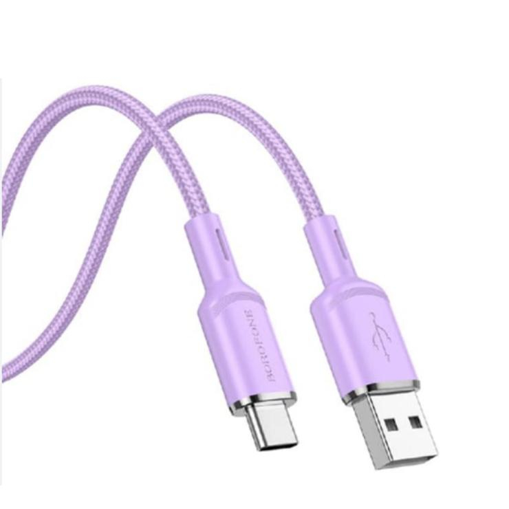 Кабель USB - Type-C Borofone BX90 Cool, 1.0м, 3.0A, цвет: фиолетовый, шт