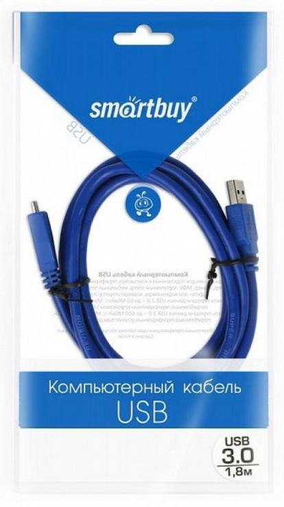 Кабель 3.0 USB(A)шт. - USB(B)шт. Smartbuy 1.8м (K-750-100)/25       , шт