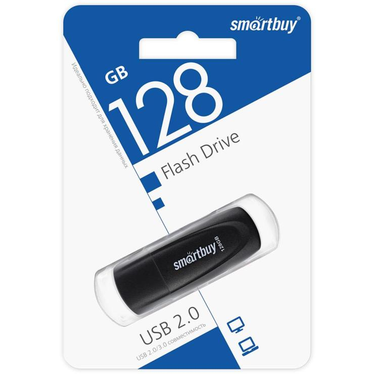 USB 2.0 накопитель SmartBuy 128GB Scout Black (SB128GB2SCK), шт