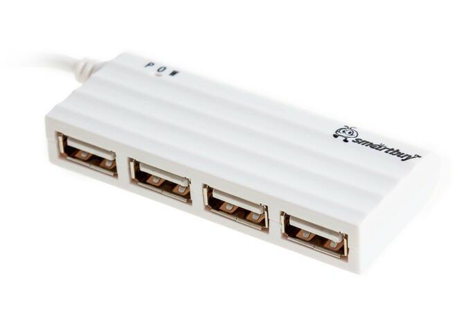USB 2.0 Xaб Smartbuy 6810, 4 порта, белый (SBHA-6810-W), шт