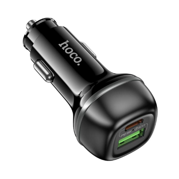 Блок питания автомобильный 1 USB, 1 Type-C HOCO Z58А, Rank, 48Вт, PD30W/QC3.0, цвет: чёрный, шт