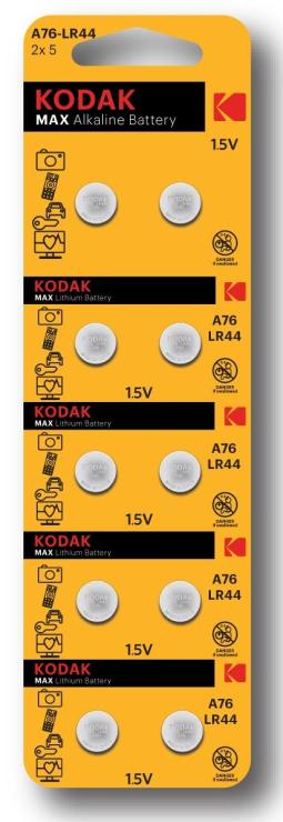 Kodak AG13 (357) LR1154, LR44 [KAG13-10] MAX Button Cell (10/100) Элемент питания, шт