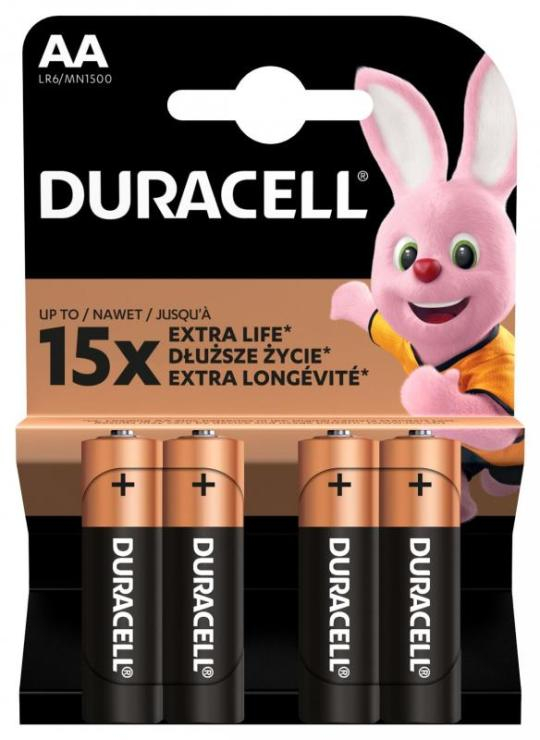 Батарейка АА Duracell LR06-4BL Plus (4), шт