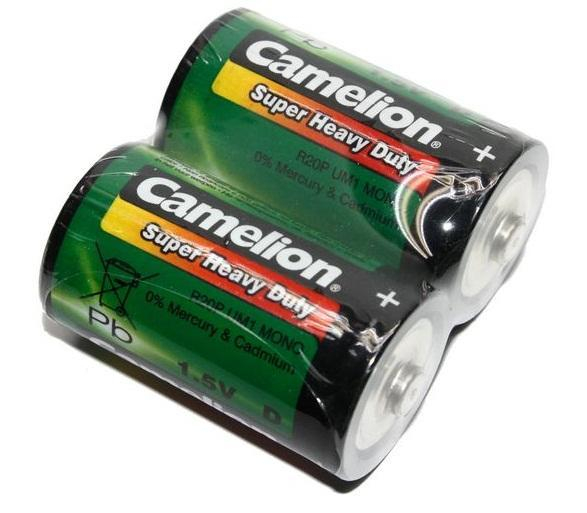 Батарейка C Camelion R14-2P, 1.5В, цвет: зелёный, (2/12/288)                                                                                                                                , шт