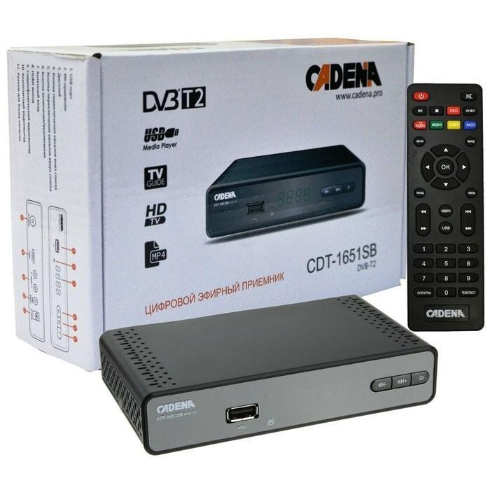 Ресивер DVB-T2 Cadena CDT-1651, шт