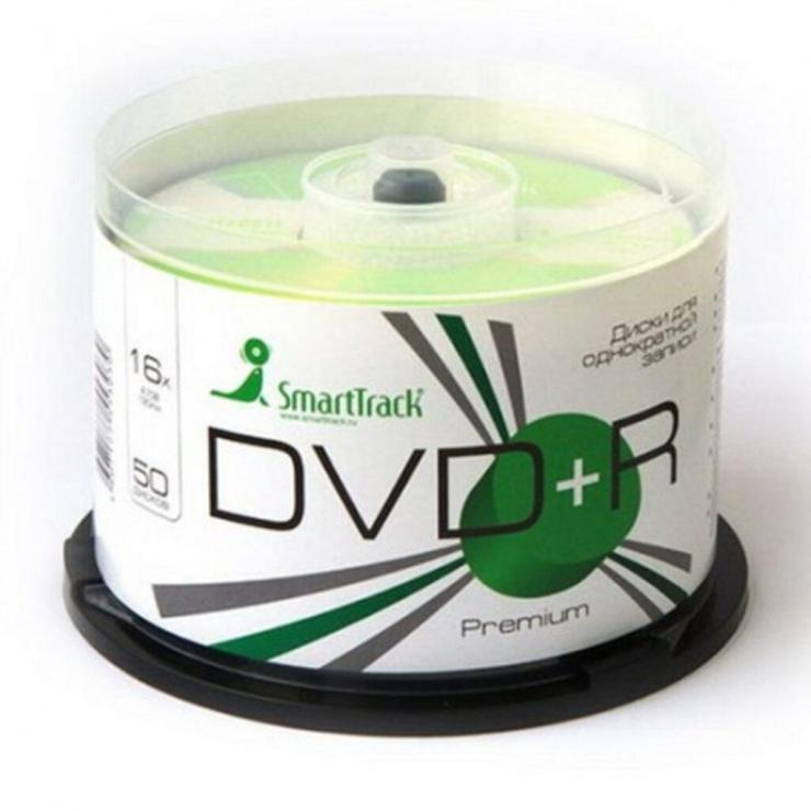 Диск DVD+R SmartTrack 4.7 Gb, 16x, CB-50 (50), шт