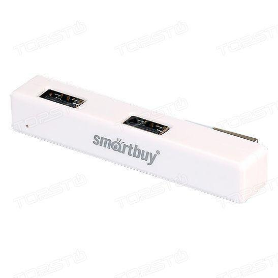 USB 2.0 Хаб Smartbuy 408, 4 порта, белый (SBHA-408-W)                                                                                                           , шт