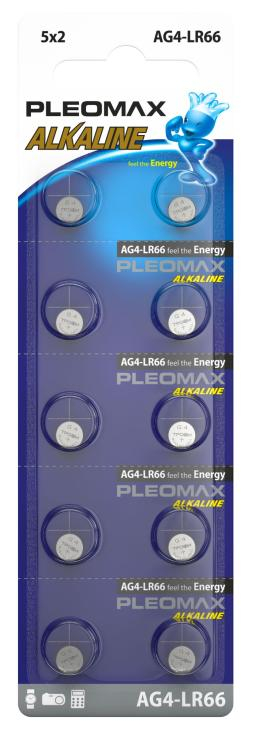 Батарейки Pleomax AG4 (377) LR626, LR66 Button Cell , шт