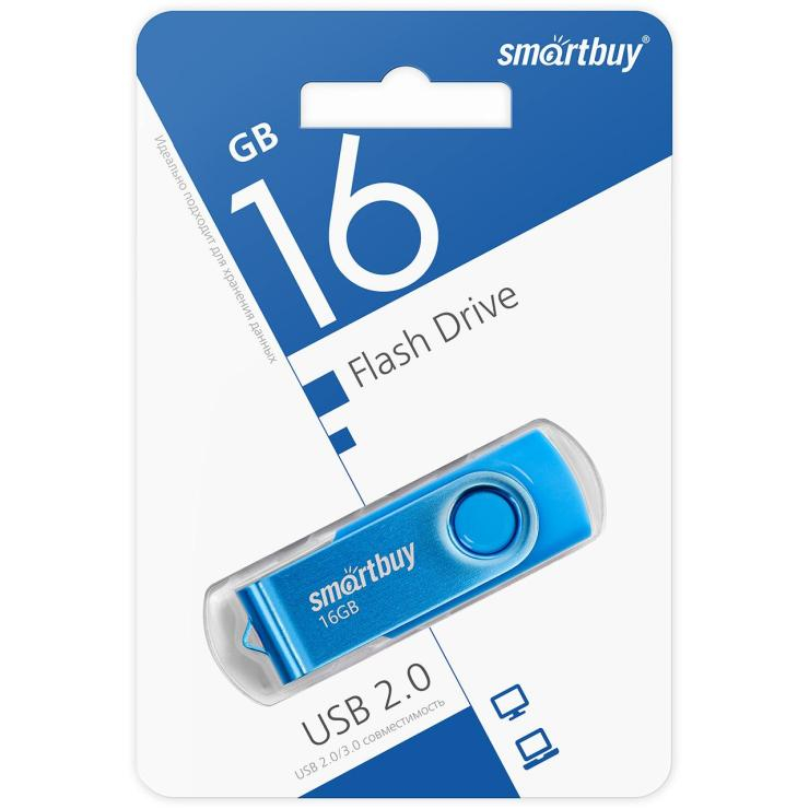 UFD 2.0 накопитель SmartBuy 016GB Twist Blue (SB016GB2TWB)                                                                                                          , шт