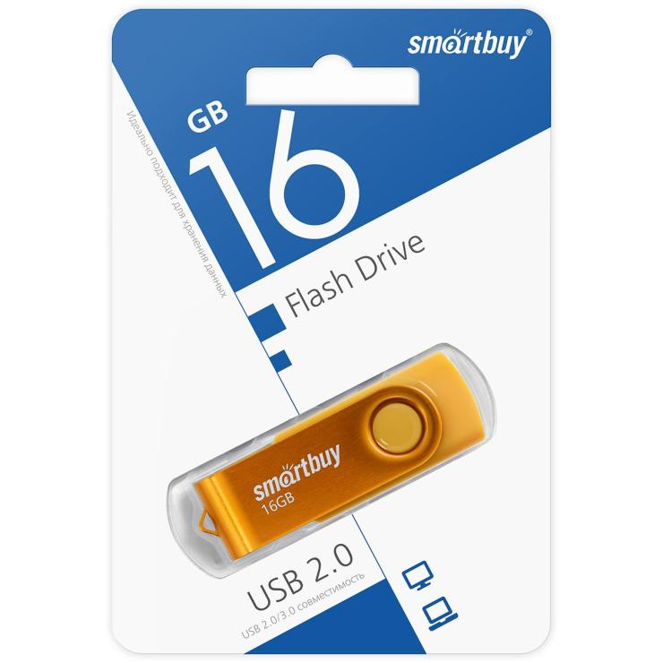 UFD 2.0 накопитель SmartBuy 016GB Twist Yellow (SB016GB2TWY)                                                                                                            , шт