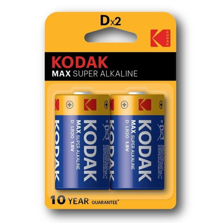 Элемент питания Kodak MAX LR20-2BL  (2/20), шт