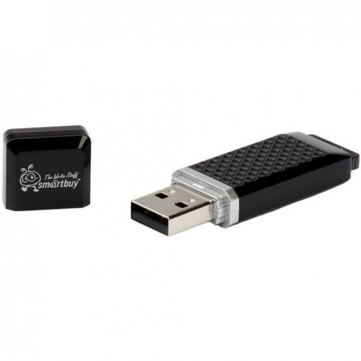 Флеш-накопитель 4Gb SmartBuy Quartz series, USB 2.0, чёрный                                                                                                                             , шт