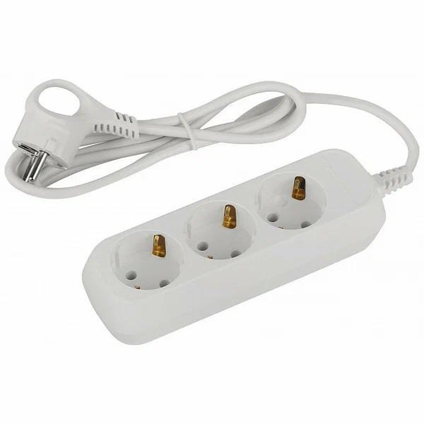 Удлинитель электрический ЭРА UDL-10-315-E Greenline 3 розетки с заземлением 1,5м ПВС 3x0.75мм2, шт