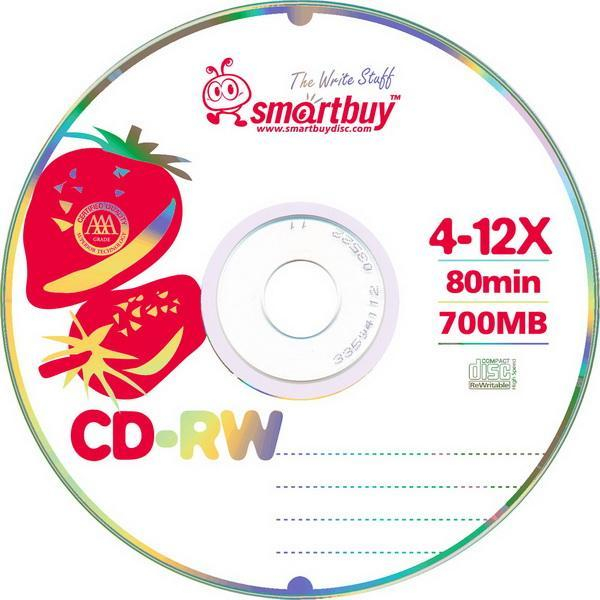 Диск SmartTrack CD-RW 80min 4-12x CB-50/250/, шт