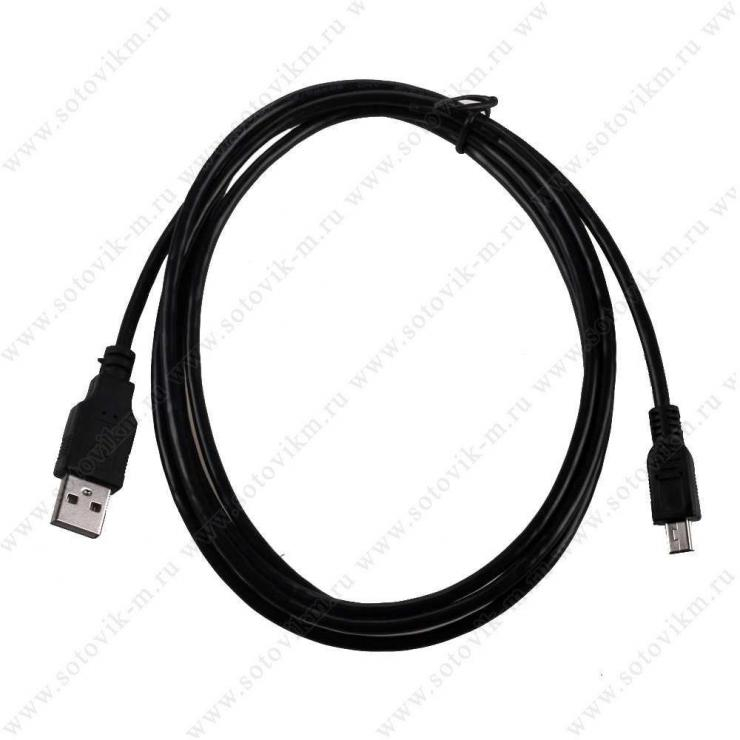 Кабель USB - мини USB VS U318, 1.8м, круглый, 2.1A, резина, цвет: чёрный                                                                                                                , шт