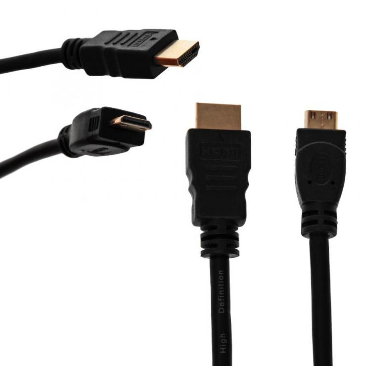 Oxion Кабель HDMI-MiniHDMI v1.4 Ethernet серия люкс 1.8 м., шт
