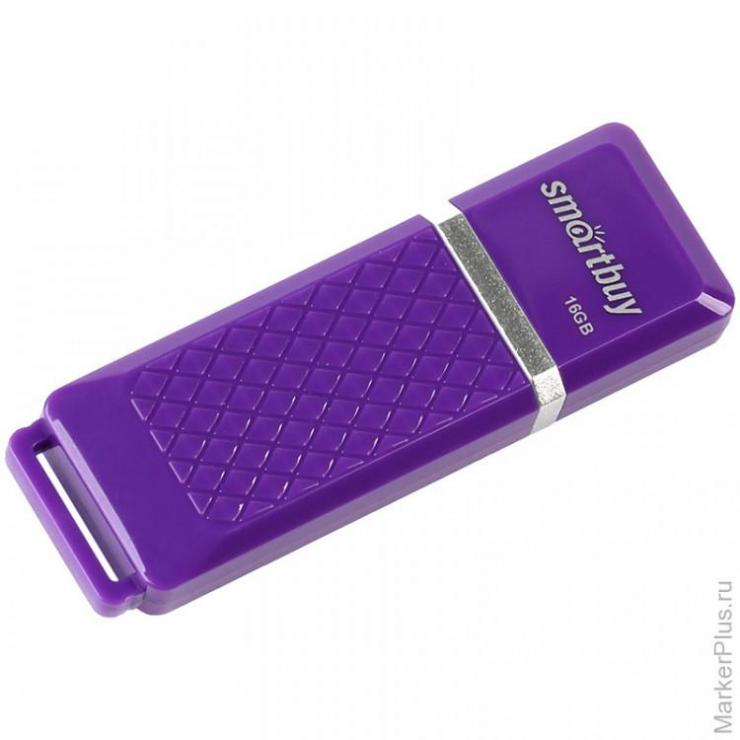 Флеш-накопитель 8Gb SmartBuy Quartz series, USB 2.0, пластик, фиолетовый                                                                                                                , шт