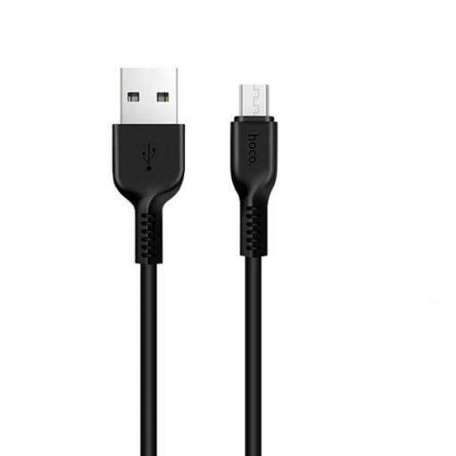 Кабель USB - микро USB HOCO X20, 2.0м, круглый, 2.1A, силикон, цвет: черный                                                                                             , шт