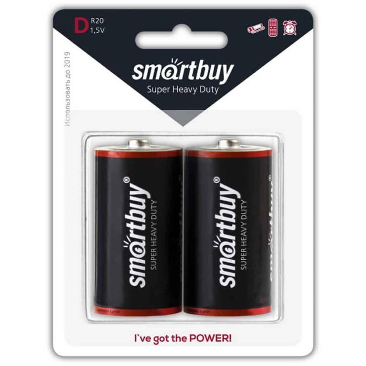 Батарейка D SmartBuy R20-2P, 1.5В, (2/24/288)                                                                                               , шт