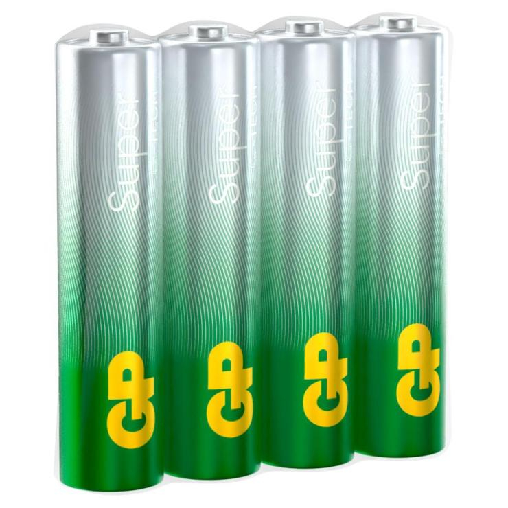 Батарейка AAА GP LR03-4P Super Alkaline G-Tech, 1.5В, (4/96), шт