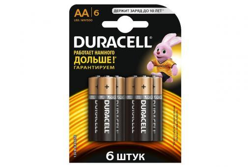 Батарейка AA Duracell LR06-6BL, (6/60), шт