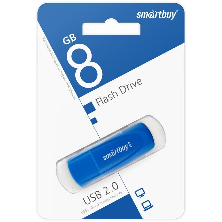 USB-флэш Smartbuy 8GB Scout Red ,Blue USB2.0, шт